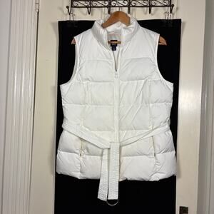 GAP Down Puffer Vest Belt Vintage Y2K Snow Bunny Apres Ski Preppy Winter School